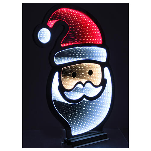 Rosto Pai Natal 60x45 cm Infinity Light 246 luzes LED multicolores interior/exterior luz fixa 3