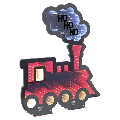 Christmas train HO HO HO, 252 multicolour LED lights, Infinity Light, 24x22 in, indoor/outdoor 2