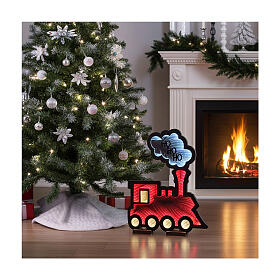 Tren navideño HO HO HO LED 60x55 cm Infinity Light 252 LED multicolor int ext
