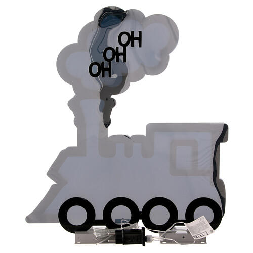 Train de Noël HO HO HO 60x55 cm 252 LEDs multicolores Infinity Light int/ext double face 6