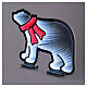 Luminous two-sided polar bear with 246 red and white LED lights, Infinity Light effect, 18x24 in, indoor/outdoor s1