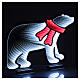 Urso polar de Natal 45x60 cm Infinity Light interior/exterior 246 LEDs branco e vermelho face dupla s3