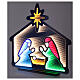 Luminous two-sided Nativity Scene, 405 multicolour LED lights, 25x25 in, Infinity Light, steady light s1