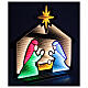 Luminous two-sided Nativity Scene, 405 multicolour LED lights, 25x25 in, Infinity Light, steady light s3