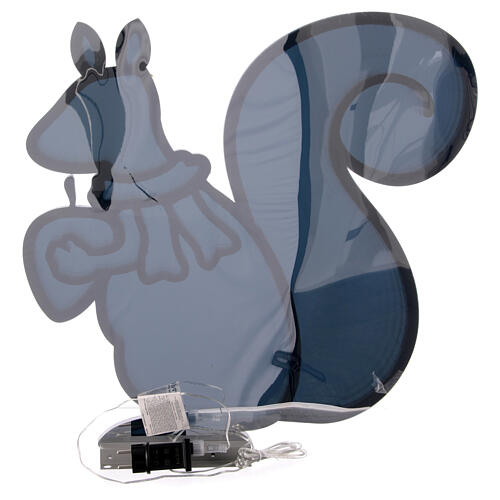 Christmas squirrel, 348 multicoloured LED lights, double sided Infinity Light, indoor/outdoor, 25x25 in 6