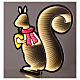 Christmas squirrel, 348 multicoloured LED lights, double sided Infinity Light, indoor/outdoor, 25x25 in s1