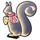 Christmas squirrel, 348 multicoloured LED lights, double sided Infinity Light, indoor/outdoor, 25x25 in s3