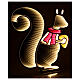 Christmas squirrel, 348 multicoloured LED lights, double sided Infinity Light, indoor/outdoor, 25x25 in s4