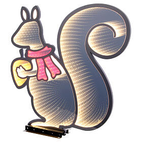 LED Christmas squirrel 348 lights multicolor Infinity double face int ext 60x65 cm