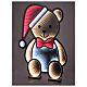 Christmas teddy bear 378 LED Infinity Light double-sided 75x50 cm internal fixed light s1