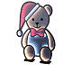 Christmas teddy bear 378 LED Infinity Light double-sided 75x50 cm internal fixed light s2
