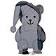 Christmas teddy bear 378 LED Infinity Light double-sided 75x50 cm internal fixed light s5