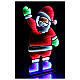 Père Noël qui fait signe Infinity Light 459 LEDs multicolores int/ext double face 75x55 cm s3