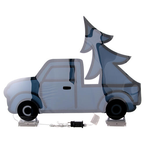 Weihnachtlicher Pick-up mit Tannenbaum, Infinity Light, 65 × 90 cm, 397 LEDs, beidseitig, innen/außen 8