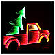Pick up con árbol de Navidad 397 LED multicolor luz fija 65x90 cm int ext doble cara s3