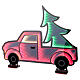 Pick up con árbol de Navidad 397 LED multicolor luz fija 65x90 cm int ext doble cara s3