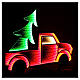 Pick up con albero di Natale 397 LED multicolor luce fissa 65x90 cm int est double face s3