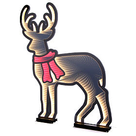 Christmas reindeer, 438 steady multicolour LED lights, two-sided Infinity Light, 35x30 in, indoor/outdoor