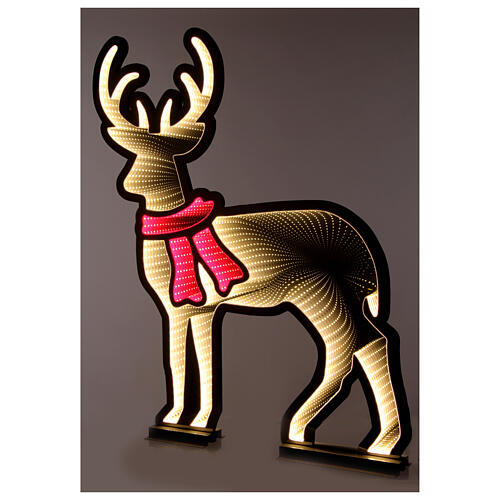 Christmas reindeer, 438 steady multicolour LED lights, two-sided Infinity Light, 35x30 in, indoor/outdoor 1