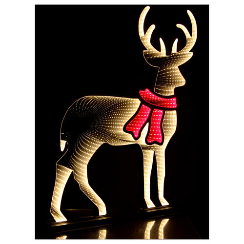 Christmas reindeer, 438 steady multicolour LED lights, two-sided Infinity Light, 35x30 in, indoor/outdoor 3