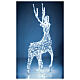 Reno luminoso navideño int ext 700 LED blanco hielo 150x80x25 cm luz fija s6