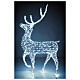 Renna luminosa natalizia int est 700 LED bianco ghiaccio 150x80x25 cm luce fissa s1