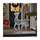 Renna luminosa natalizia int est 700 LED bianco ghiaccio 150x80x25 cm luce fissa s2