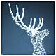 Christmas lighted reindeer int ext 700 fixed ice white LEDs 150x80x25 cm s2