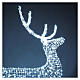 Christmas lighted reindeer int ext 700 fixed ice white LEDs 150x80x25 cm s5