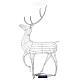 Christmas lighted reindeer int ext 700 fixed ice white LEDs 150x80x25 cm s8