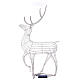 Christmas lighted reindeer int ext 700 fixed ice white LEDs 150x80x25 cm s9