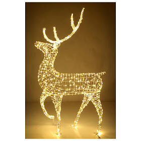 Christmas light reindeer with 700 warm white LEDs, indoor/outdoor, 60x32x10 in
