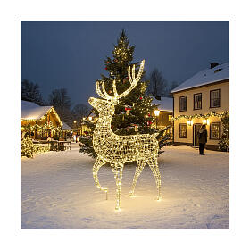 Christmas light reindeer with 700 warm white LEDs, indoor/outdoor, 60x32x10 in