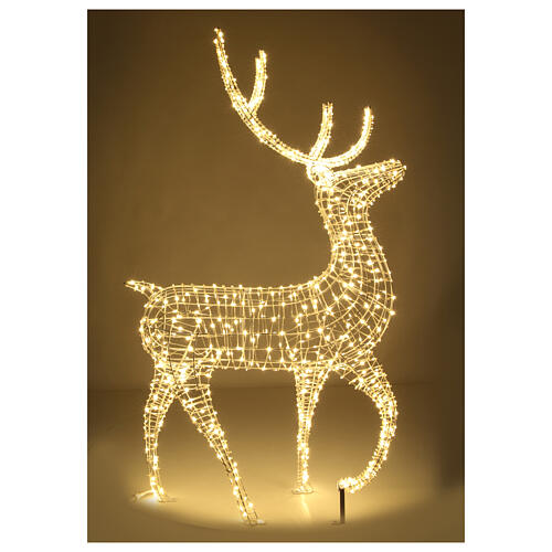 Christmas light reindeer with 700 warm white LEDs, indoor/outdoor, 60x32x10 in 3