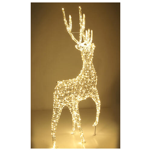 Christmas light reindeer with 700 warm white LEDs, indoor/outdoor, 60x32x10 in 6
