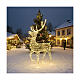 Christmas light reindeer with 700 warm white LEDs, indoor/outdoor, 60x32x10 in s2
