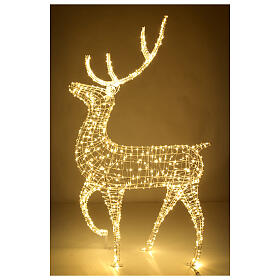 LED reindeer 150x80x25 cm 700 maxi drops fixed light warm white int ext