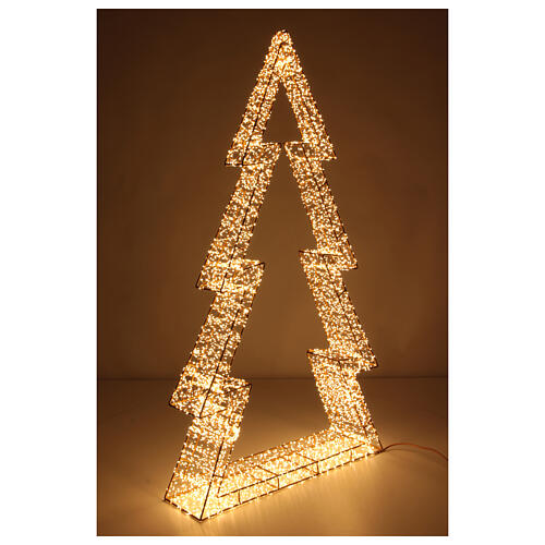 Maxi árbol luminoso 3D 9600 LED blanco cálido solo uso interior 150x80x25 cm 5