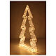 Maxi albero luminoso 3D 9600 LED bianco caldo solo uso interno 150x80x25 cm  s3