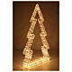 Maxi albero luminoso 3D 9600 LED bianco caldo solo uso interno 150x80x25 cm  s5