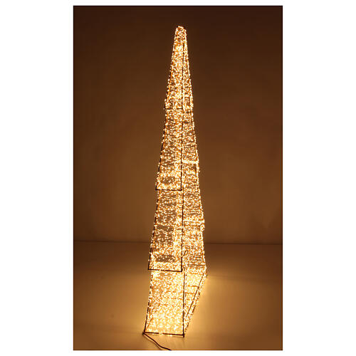 Maxi árvore luminosa 3D 9600 LEDs branco quente para interior 150x80x25 cm 6