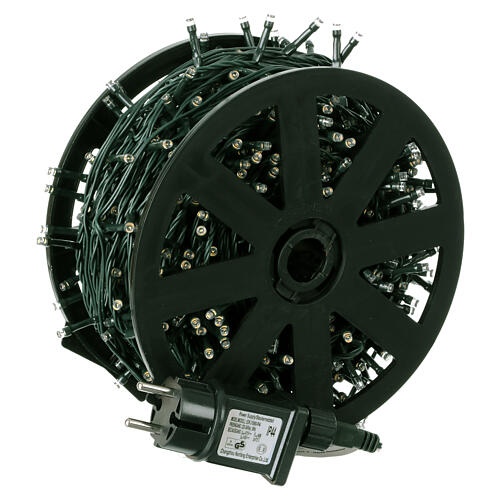 Luzes de Natal 960 LEDs branco quente carretel de cabo 48 m interior/exterior 4