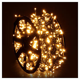 Light chain 960 LEDs warm light cable reel 48 m ext