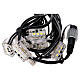 10 LED strobes of cold flashing light, extensible, 10 m, black cable s5