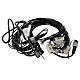 10 LED strobes of cold flashing light, extensible, 10 m, black cable s6