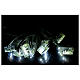 10 LED strobes of cold flashing light, extensible, 10 m, white cable s3