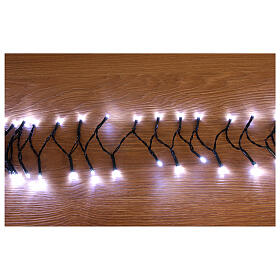 Lighting chain with 180 cold white LEDs, music and plays of light, 9 m