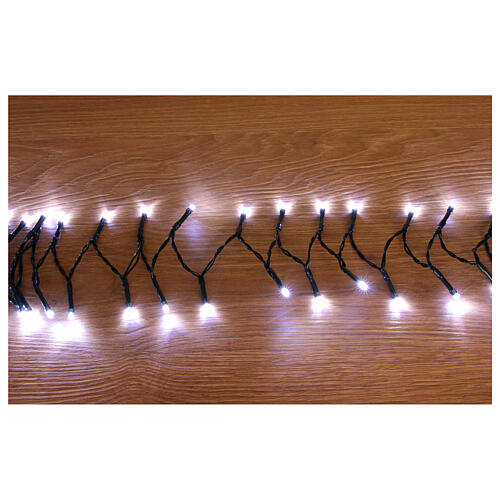 Lighting chain with 180 cold white LEDs, music and plays of light, 9 m 2