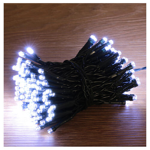 Lighting chain with 180 cold white LEDs, music and plays of light, 9 m 3