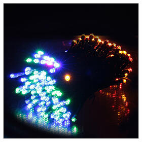 Lighting chain with 180 multicoloured LEDs, music and plays of light, 9 m